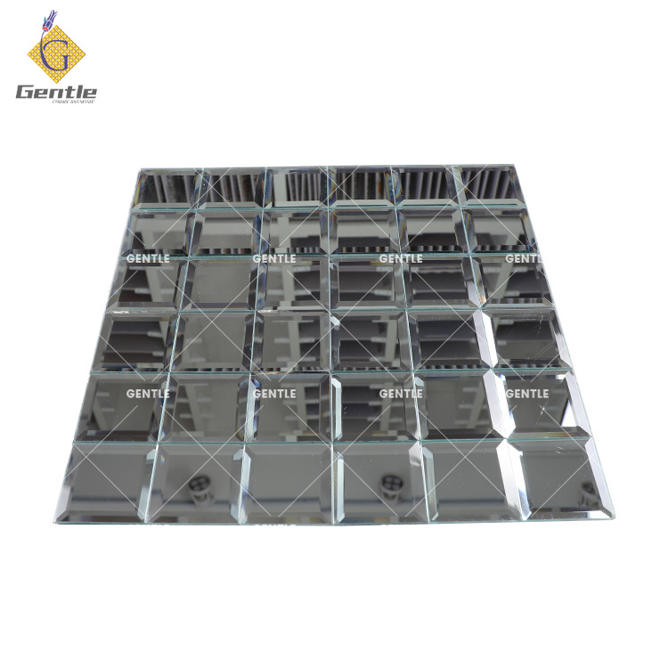 50*50mm square beveled self adhesive mirror glass mosaic tile sliver color sticker GentleMosaic