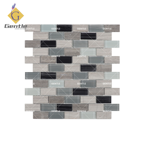 Wholesale Travertine Wood Grain Crystal Mosaic Tiles