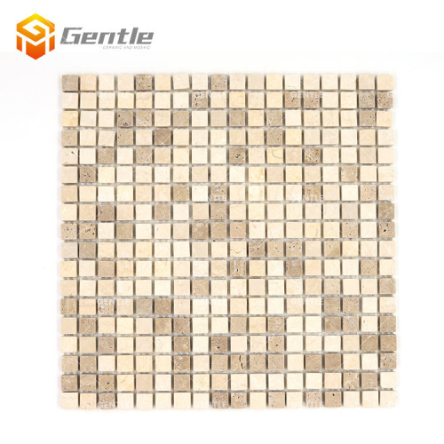 Custom Brown And Beige Mixed Marble Mosaic Tiles