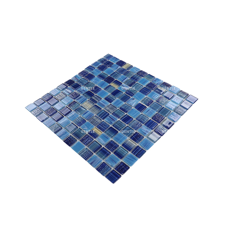 Wholesale Mixed Dark Blue Glass Mosaic Tiles