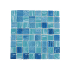 Custom Blue And Green Mixed Crystal Glass Mosaic Tiles