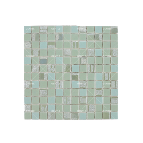 Wholesale Blue Green Recycled Glass Mosaic Tiles