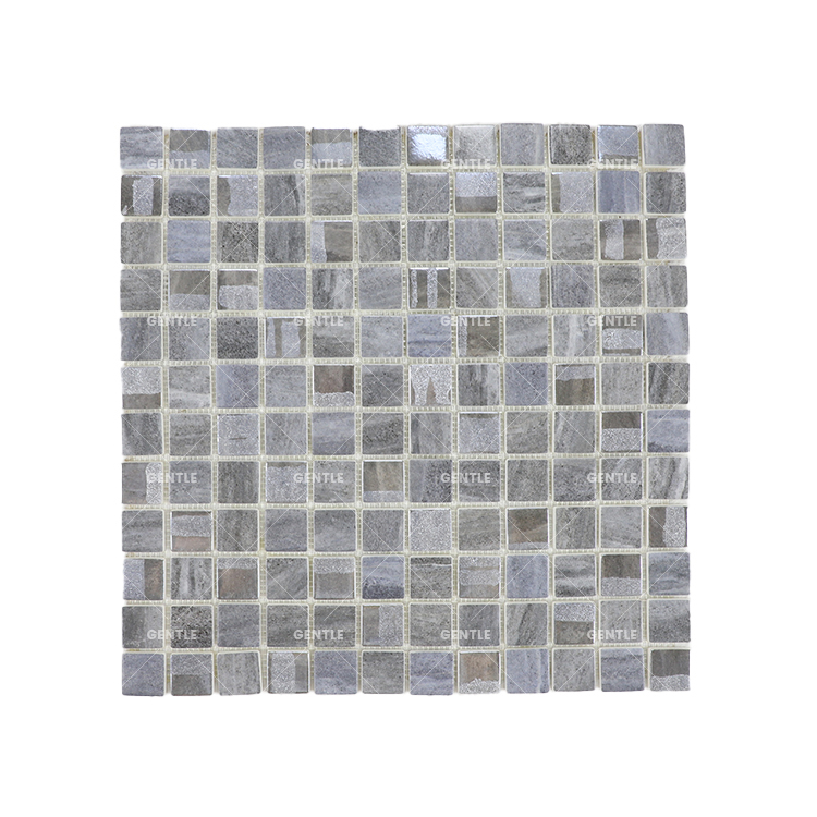 Iridescence surface gray and variation shinning recycled glass wall