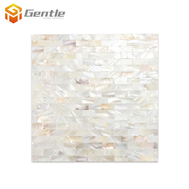 Customize Light Mother Pearl Color Natural Shell Mosaic Tiles