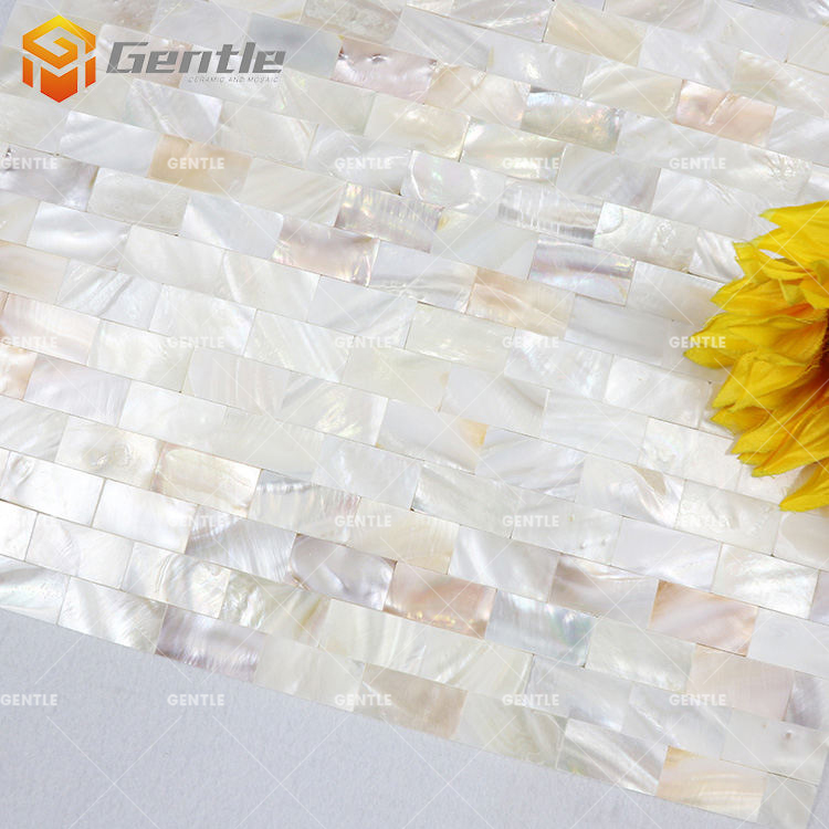 Customize Light Mother Pearl Color Natural Shell Mosaic Tiles