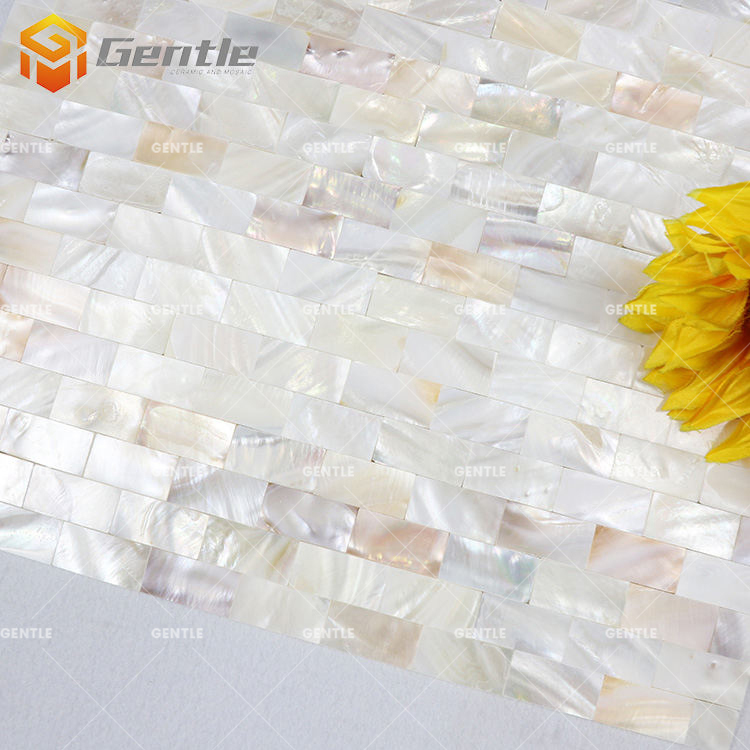 Customize Light Mother Pearl Color Natural Shell Mosaic Tiles