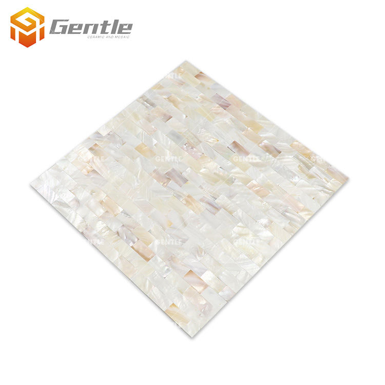 Customize Light Mother Pearl Color Natural Shell Mosaic Tiles