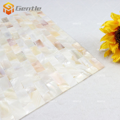 Customize Light Mother Pearl Color Natural Shell Mosaic Tiles