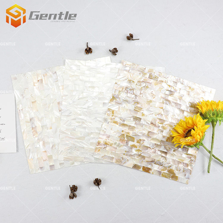 Customize Light Mother Pearl Color Natural Shell Mosaic Tiles