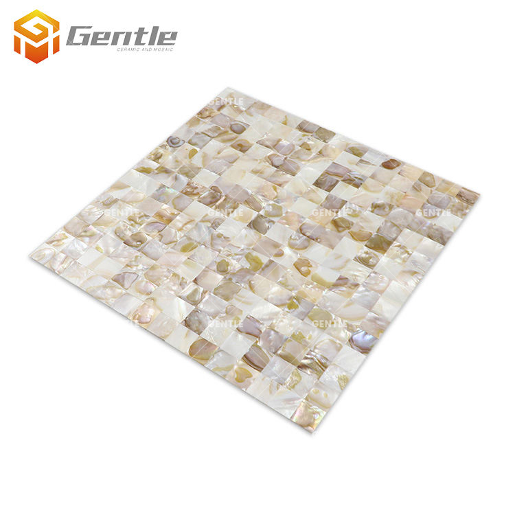 Customize Dark Mother Pearl Color Square Natural Shell Mosaic Tiles