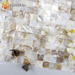 Customize Dark Mother Pearl Color Square Natural Shell Mosaic Tiles