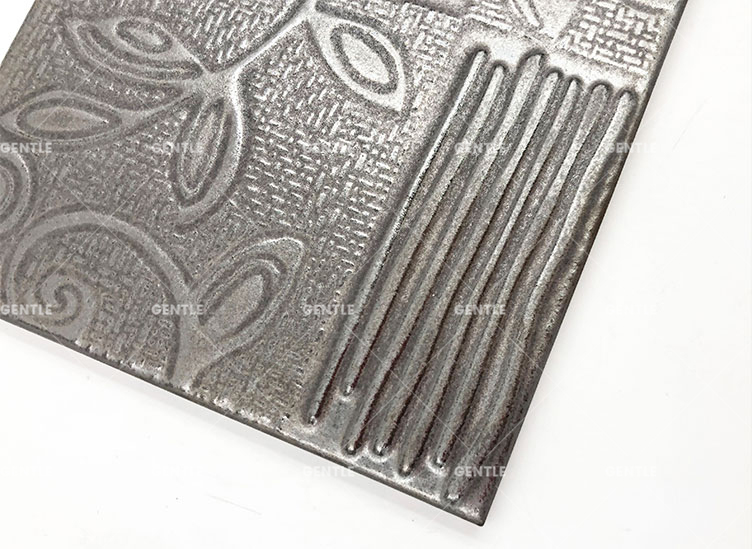 Vintage Flower Pattern Square Wall Tile