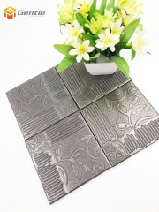 Vintage Flower Pattern Square Wall Tile