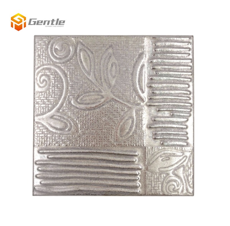 Vintage Flower Pattern Square Wall Tile