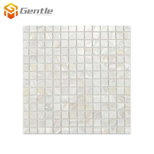 Wholesale White Mesh-monuted Natural Shell Mosaic Tiles