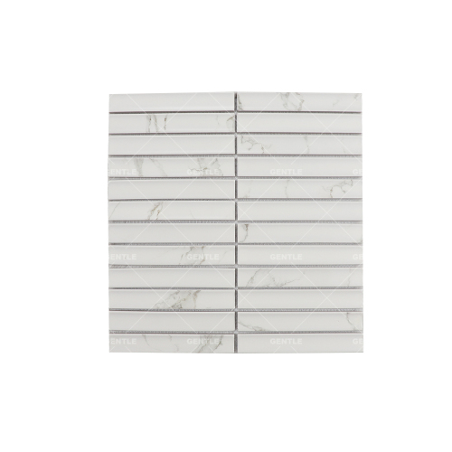 Custom 22X145X8MM Carrara White Ceramic Mosaic Tiles