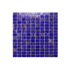 Custom Blackish Green Rectangular Hot Melt Glass Mosaic Tiles