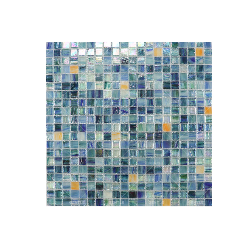 Custom Colorful Ice Crystal Texture Hot Melt Glass Mosaic Tiles