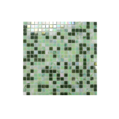 Wholesale Light Yellow Square Hot Melt Glass Mosaic Tiles
