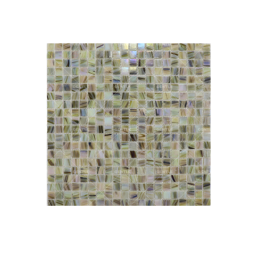 Wholesale Light Yellow Square Hot Melt Glass Mosaic Tiles