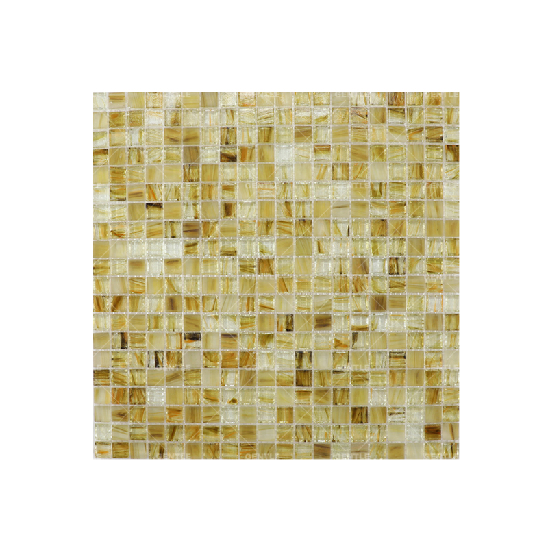 Custom Colorful Ice Crystal Texture Hot Melt Glass Mosaic Tiles