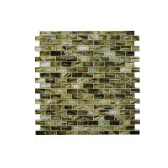 Wholesale Green Rectangular Hot Melt Glass Mosaic Tiles