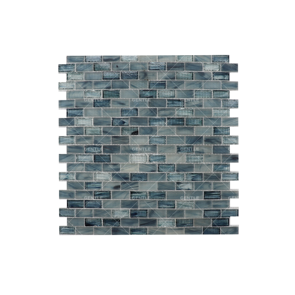 Wholesale Green Rectangular Hot Melt Glass Mosaic Tiles