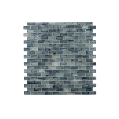 Wholesale Green Rectangular Hot Melt Glass Mosaic Tiles