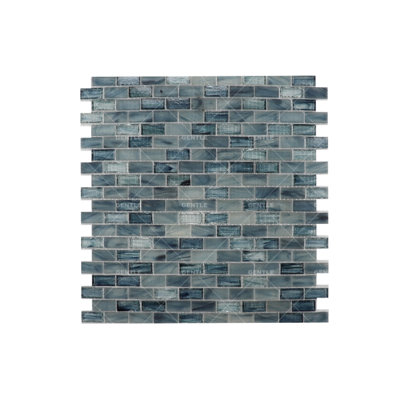 Wholesale Green Rectangular Hot Melt Glass Mosaic Tiles
