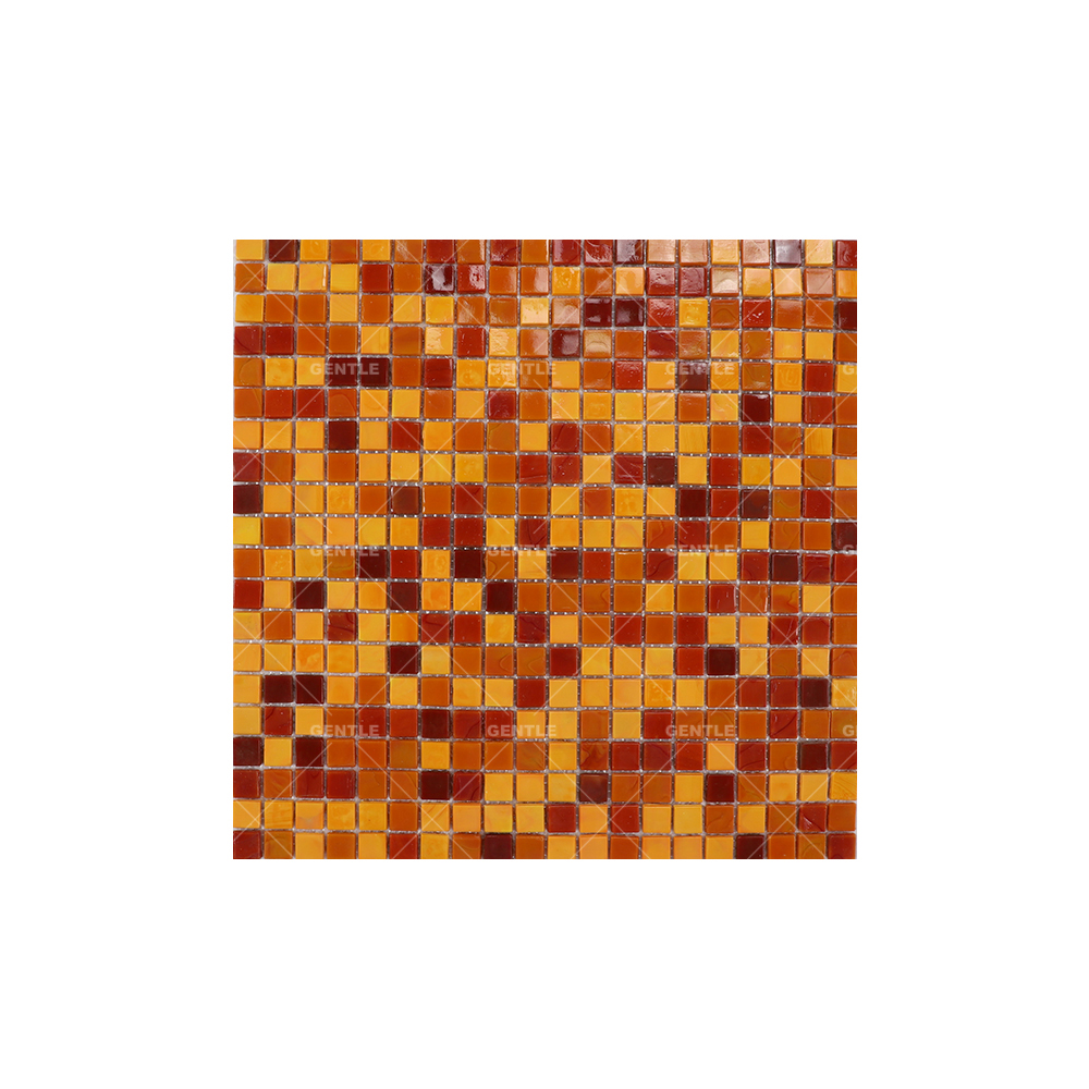 Custom Black Square Hot Melt Glass Mosaic Tiles
