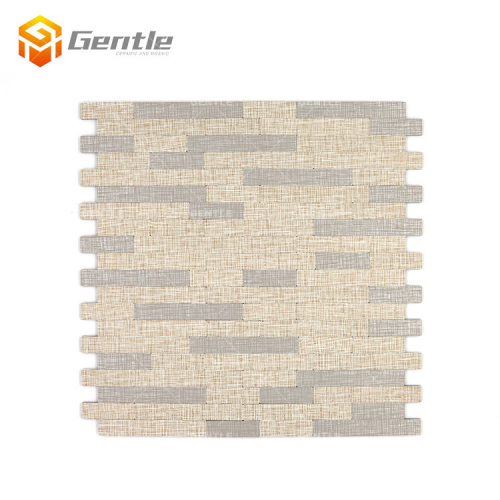 Light Brown And Grey Strip Aluminum Composite Mosaic