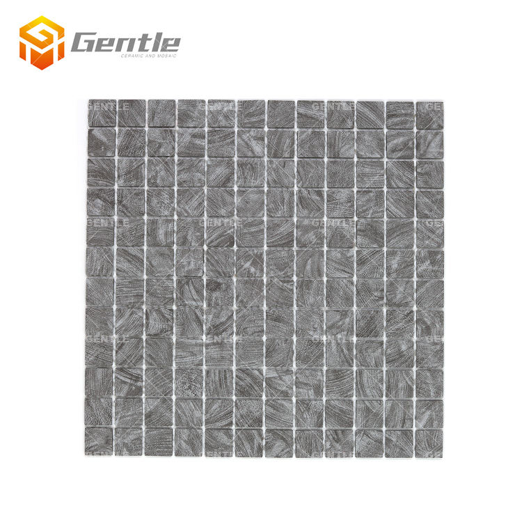 Square Grey Matt Marble Textureed Selfadhesive Mosaic Wall Tiles Home
