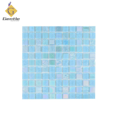 Customized 300*300 Blue Crystal Glass Mosaic Sheet