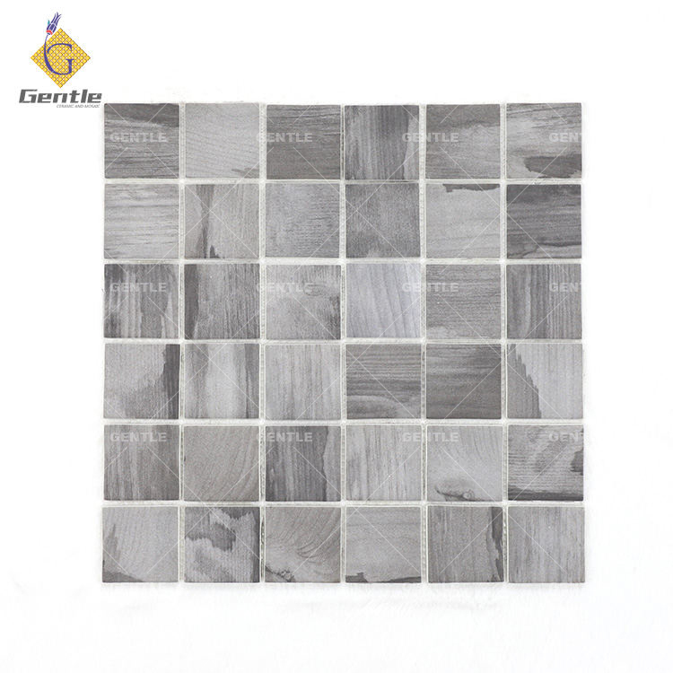Dark Grey Wood Texture Recycled Glass Mosaic