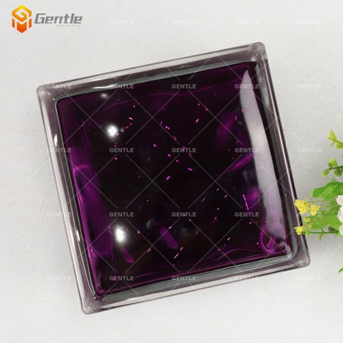 Wholesale Purple Square Hollow Glass Bricks