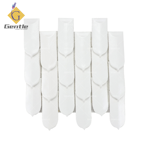 Custom Feather Ice Cracked Ceramic Mosaic Tiles