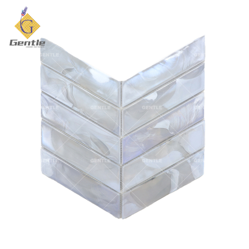 Wholesale Light Blue Arrow Shape Hot Melt Mosaic Tiles