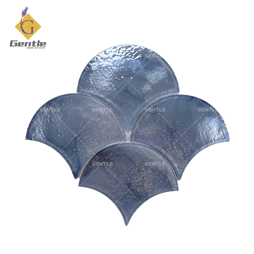 Wholesale Blue Fan Hot Melt Mosaic Tiles