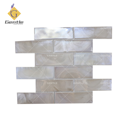 Wholesale Grey Rectangular Hot Melt Glass Mosaic Tiles
