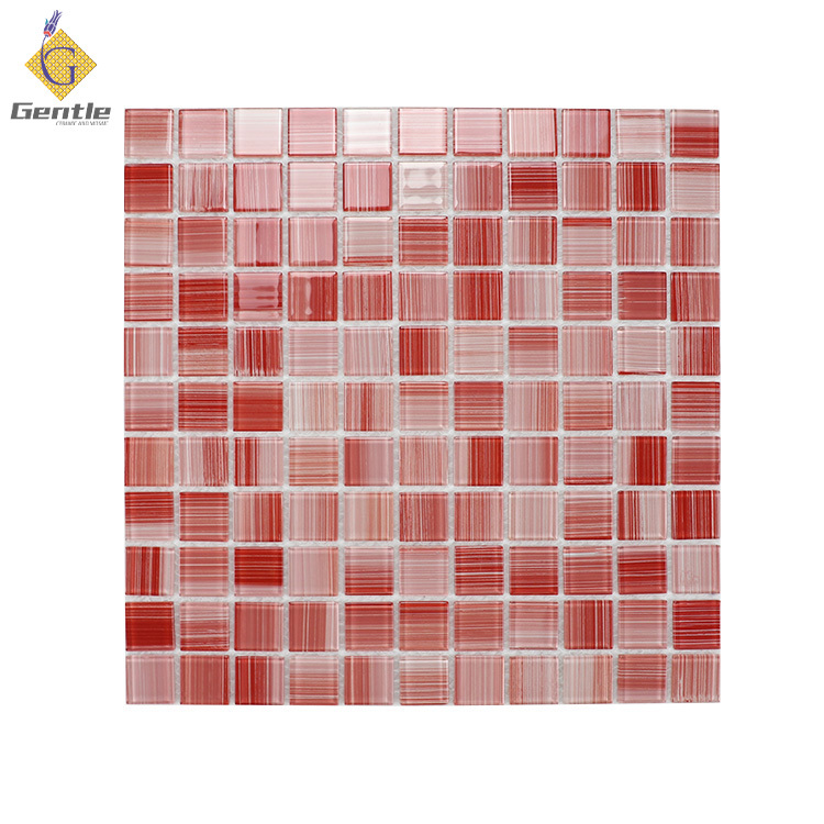 Custom Red Crystal Glass Mosaic