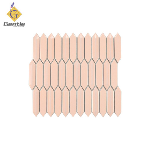 Wholesale 23X107MM Pink Ceramic Mosaic Tiles