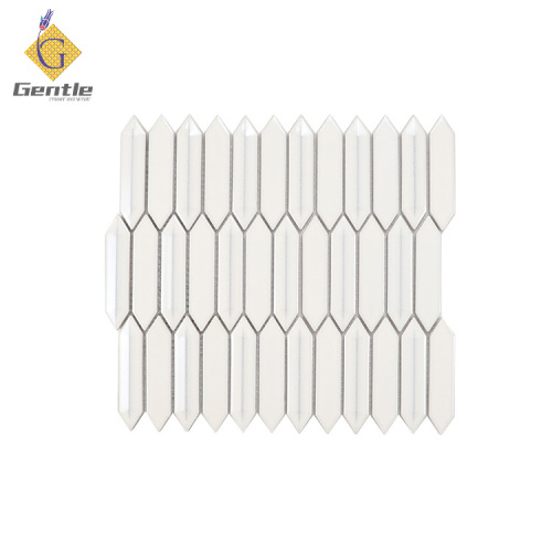 Wholesale 23X107MM White Ceramic Mosaic Tiles