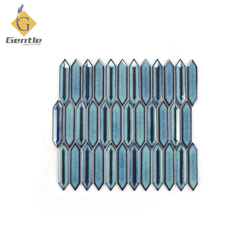 Wholesale 23X107MM Blue Variation Ceramic Mosaic Tiles