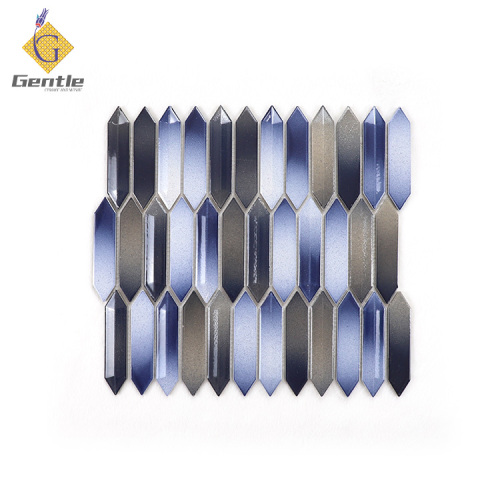 Wholesale Purple and Gray Color Variation Ceramic Mosaic Tiles