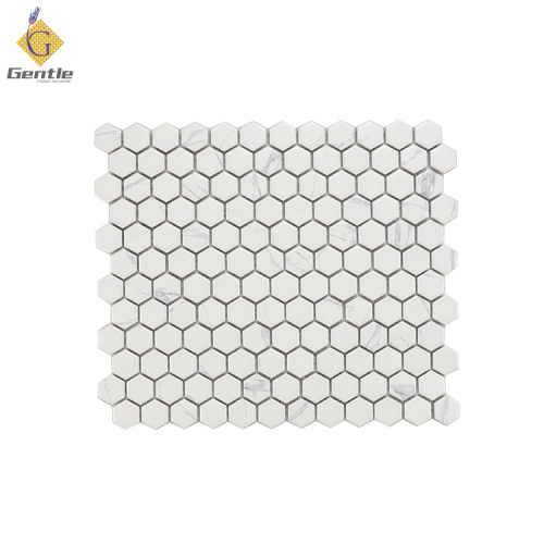 Wholesale 23X26MM Hexagonal Bianco White Ceramic Mosaic Tiles