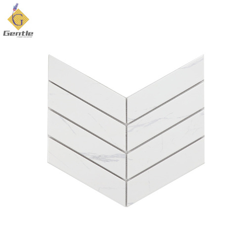 Wholesale 52X180MM Herringbone Carrara White Ceramic Mosaic Sheet