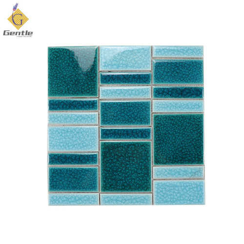 Wholesale Mixed Blue Ice Crack Ceramic Mosaic Tiles