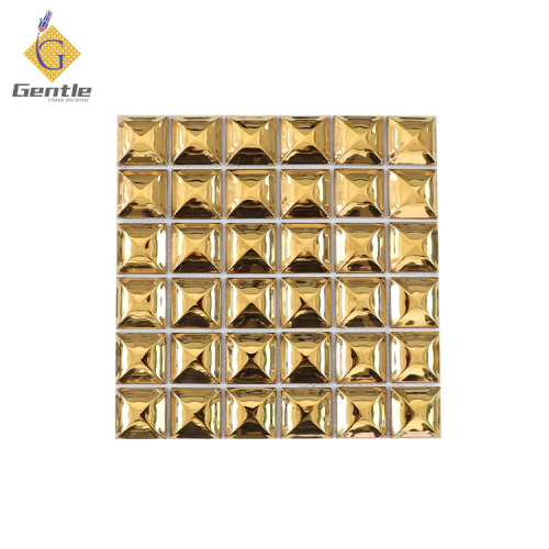 Wholesale 3D Gold Ceramic Mosaic Tiles