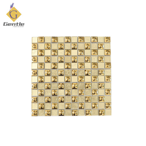 Custom Gold Small Square Ceramic Mosaic Tiles