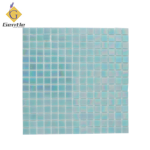 Wholesale Light Blue Square Hot Melt Mosaic Tiles